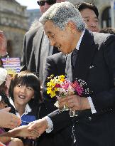 Japan emperor meets people at British Columbia's Parliament