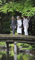 Japan imperial couple in Nitobe Memorial Garden
