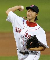 Boston's Tazawa starts 1st game in MLB