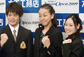 Japan skaters meet press ahead of Japan Open