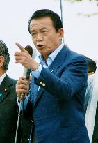 Aso stumps in Hokkaido for lower house election