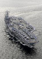 U.S. aircraft carrier Nimitz at Yokosuka base