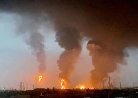 CHINA-SHANGHAI-PETROCHEMICAL FIRM-FIRE (CN)