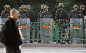 People, police in Urumqi