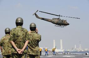 Drill on Japanese 'helicopter carrier' Hyuga
