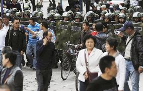 People, police in Urumqi