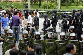 People, police in Urumqi