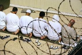 Muslim detainees in Guantanamo camp