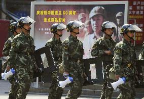 Chinese police out in force in Urumqi