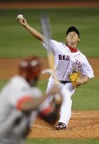 Red Sox's Matsuzaka pitches six shutout innings against Angels