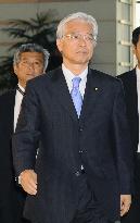 Trade minister Naoshima arrives at premier's office
