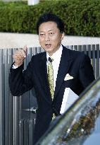 New PM Hatoyama leaves home for work