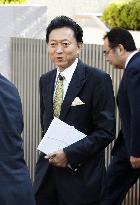 New PM Hatoyama leaves home for work