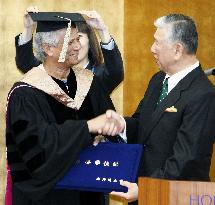 Yunus receives honorary doctorate from Hokkaido Univ.