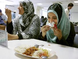 Islamic food served at Japan university cafeteria