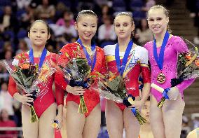 Japan's Tsurumi wins women's uneven bars silver at worlds