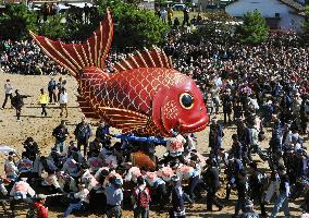Festive fish paraded through Karatsu