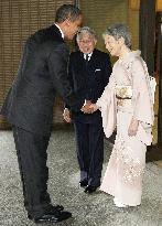 Obama meets with Japanese emperor, empress over lunch
