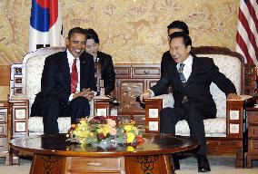 Obama, Lee press N. Korea on nuclear ambitions