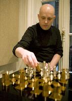 World's first lacquered chess set put on sale in N.Y.