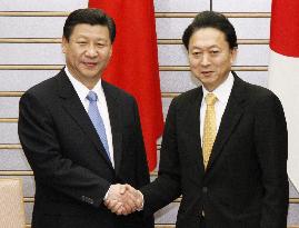 Hatoyama meets with Chinese Vice Pres. Xi