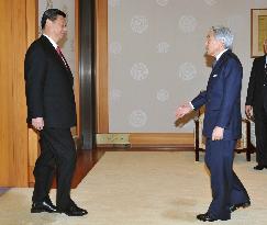 Emperor Akihito meets with Chinese Vice President Xi