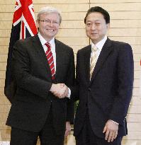 Japanese and Australian prime ministers hold talks in Tokyo