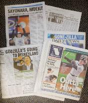 New York newspapers bid farewell to Matsui