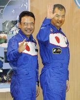 Japanese astronaut Noguchi gets ready for space travel