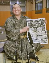 Hakuho upbeat prior to New Year's tourney