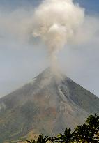 Mt. Mayon on main island of Luzon still active