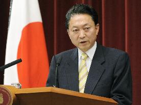 Gov't achieves most of its campaign pledges in budget: Hatoyama