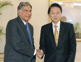 Japanese PM Hatoyama talks with Indian business leaders