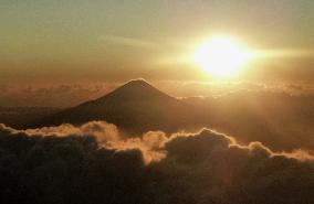 New Year's Day sunrise at Mt. Fuji