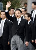 Prime Minister Hatoyama visits Ise Jingu shrine