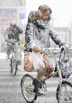 Snow hits Kyushu district