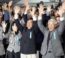 Anti-U.S. base candidate Inamine wins Nago mayoral election