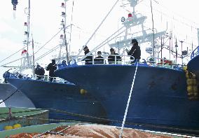Coast Guard inspects boats bearing bullet marks