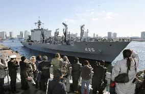 Japan's refueling ships return home after antiterrorism mission
