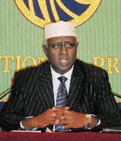 Foreign minister of Somali transitional gov't in Japan