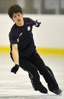 Men's figure skaters practice in Vancouver