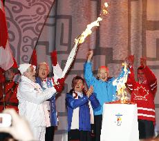 Olympic flame arrives in downtown Vancouver