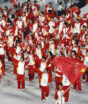 China delegation at Olympic ceremony