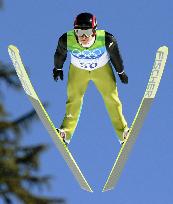 Switzerland's Ammann wins Olympic large hill ski jumping