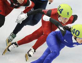 Zhou wins Olympic 1,500-meter short track