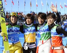 Japan 5th in ski jumping team event