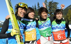 Japan 5th in ski jumping team event