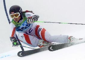 Austria's Goergl finishes 1st place in giant slalom
