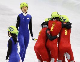 China wins women's 3000m short track relay at Vancouver Olympics