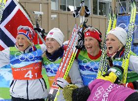 Norway wins Olympics women's 4x5km relay cross country